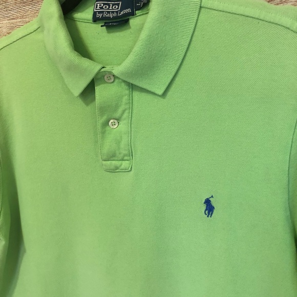 Ralph Lauren Custom Fit Polo - fantastic Lime Green color - modern yet timeless - Picture 5 of 6